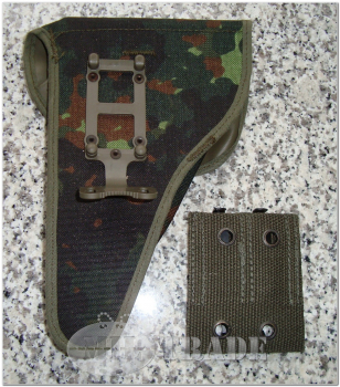 BW Tasche in flecktarn für die BW Zielfernrohre Hensoldt Fero Z-24 + Modell 1 + 2. Zustand: kaum genutzter Lagerbestand